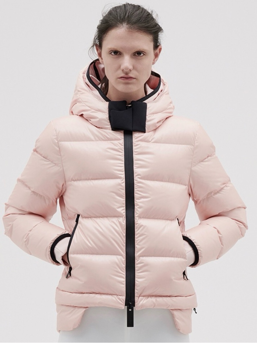 NWT Women's TEMPLA (Rare!) Dust Pink Nano Gloss 10k Puffer Jacket with Hood M